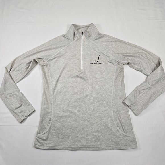 Straight Down Men's Golf Grey Quarter Zip Sweater Size L - Picture 1 of 12